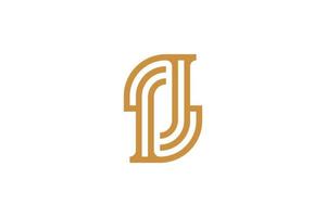 Initial P Monoline Logo Template vector