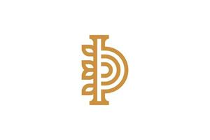 Initial P Monoline Logo Template vector