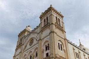 acropolio de cartago en túnez. también conocida como catedral de san louis. UNESCO sitio de Patrimonio Mundial. sitio arqueologico de cartago. lugar de interés histórico. ruinas antiguas. foto