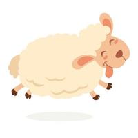 Cartoon Illustration Of A Sheep vector