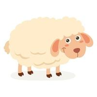 Cartoon Illustration Of A Sheep vector