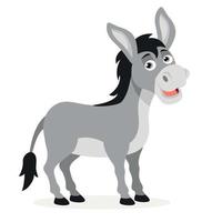 Cartoon Illustration Of A Donkey vector