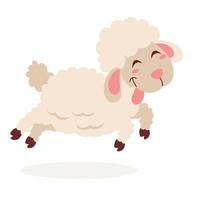 Cartoon Illustration Of A Lamb vector