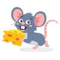 Cartoon Illustration Of A Mouse vector