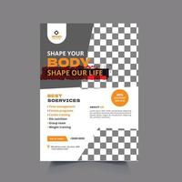 gym business flyer design vector