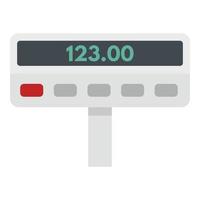 Digital scales icon, flat style vector