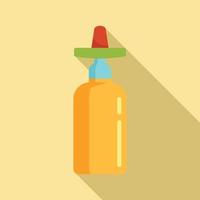 Mexican tequila icon, flat style vector