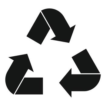 Recycle triangle icon, simple style vector