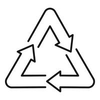 Planet recycling icon, outline style vector