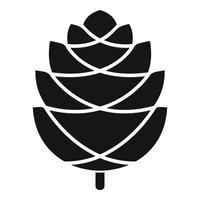 Forest pine cone icon, simple style vector