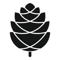 Forest pine cone icon, simple style vector