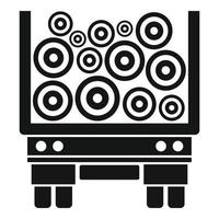 Full truck of tree icon, simple style vector