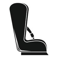 icono de asiento de bebé de coche de seguridad, estilo simple vector