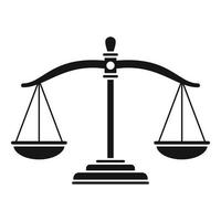 Judge balance icon, simple style vector