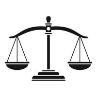 Judge balance icon, simple style vector