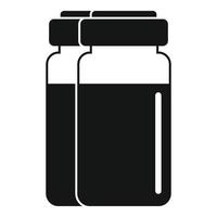 Syringe bottle icon, simple style vector