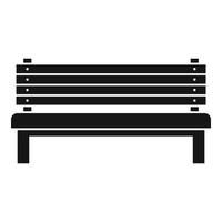 Park bench icon, simple style vector