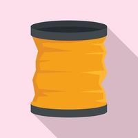 Garbage tin icon, flat style vector