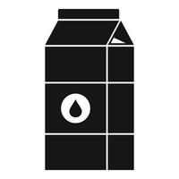 icono de leche tetrapack, estilo simple vector