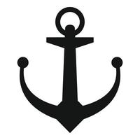 Old anchor icon, simple style vector