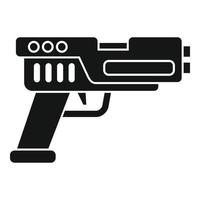 icono de blaster automático, estilo simple vector