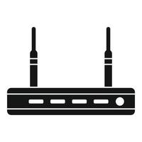 Network router icon, simple style vector