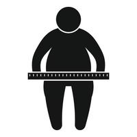 icono de medición de sobrepeso, estilo simple vector