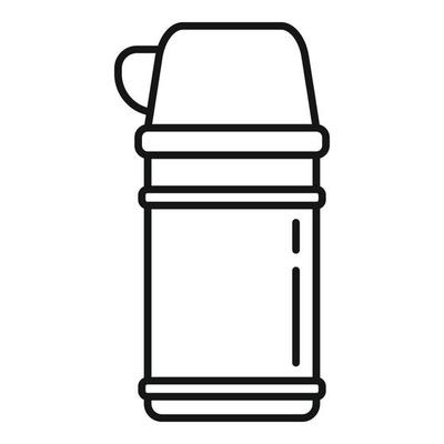 Image Details IST_22196_54173 - Camping thermo bottle icon. Outline camping  thermo bottle vector icon for web design isolated on white background.  Camping thermo bottle icon, outline style