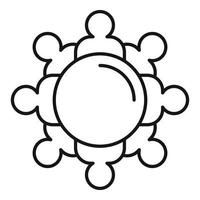 Top view audience icon, outline style vector