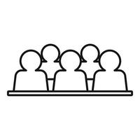 Audience group icon, outline style vector