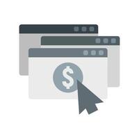 Web money page icon, flat style vector