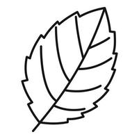 icono de planta de hoja de menta, estilo de contorno vector