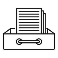 Request archive folder icon, outline style vector