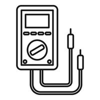 icono de instrumento multímetro, estilo de contorno vector