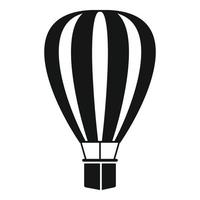 icono de globo de aire de cesta, estilo simple vector