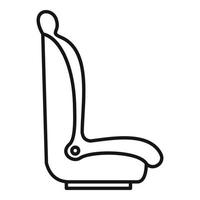 conductor cerca del icono del asiento del bebé, estilo de esquema vector