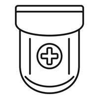 Medical pocket icon, outline style vector