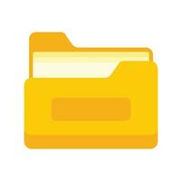 Archive file folder icon, flat style vector