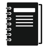 Inventory notebook icon, simple style vector