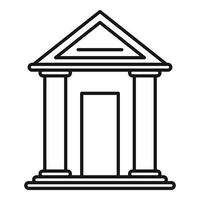 Judge building icon, outline style vector