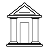 Judge building icon, outline style vector