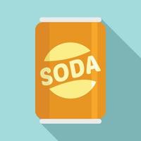 Diet soda tin can icon, flat style vector