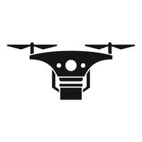 City drone delivery icon, simple style vector