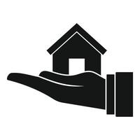 Leasing home icon, simple style vector