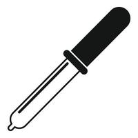 Medical pipette icon, simple style vector