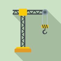 Building crane icon, flat style vector