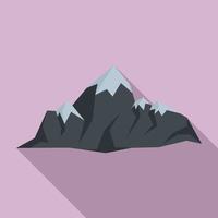 Swiss mountains icon, flat style vector