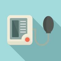 Pulse measurement device icon, flat style vector