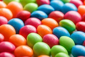 Texture-background of multicolored candies. Colors of the rainbow close-up, texture and repeating of the dragee photo