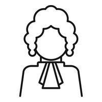 Judge person icon, outline style vector